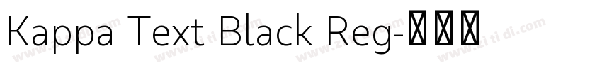 Kappa Text Black Reg字体转换